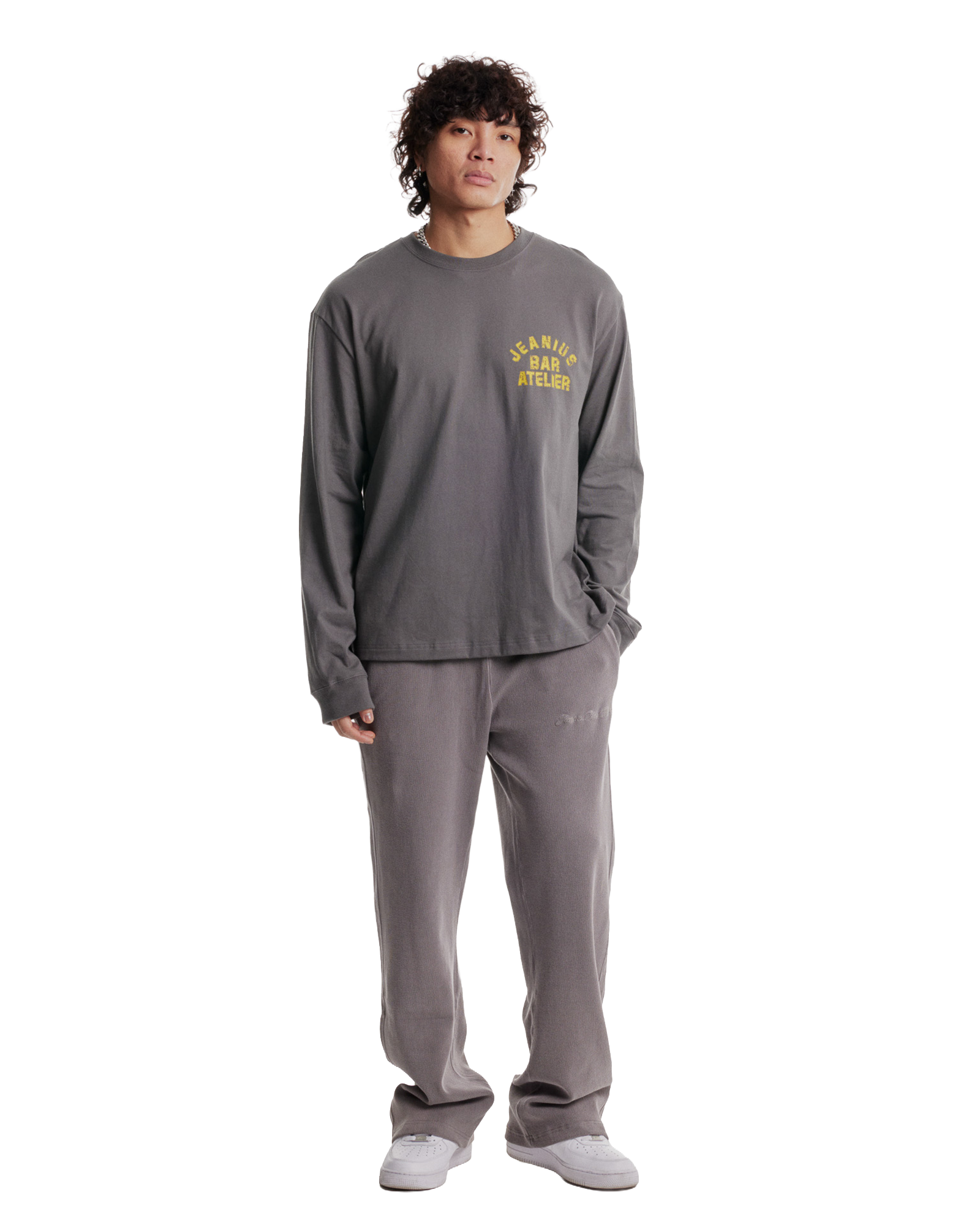 Varsity Long Sleeve Grey & Yellow-thumbmail-3