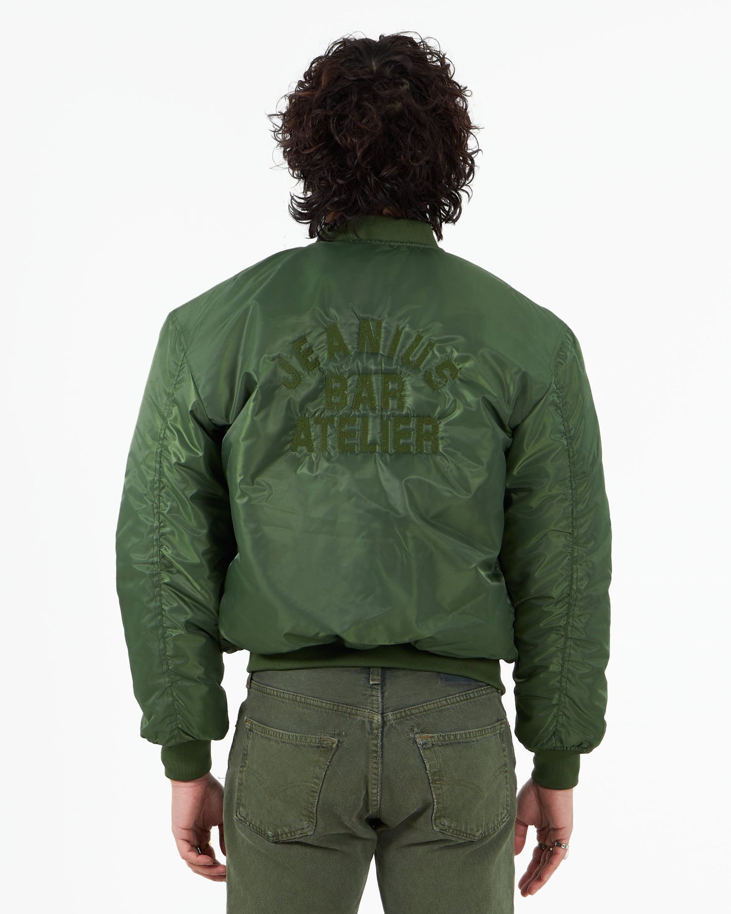 VARSITY BOMBER JACKET GREEN