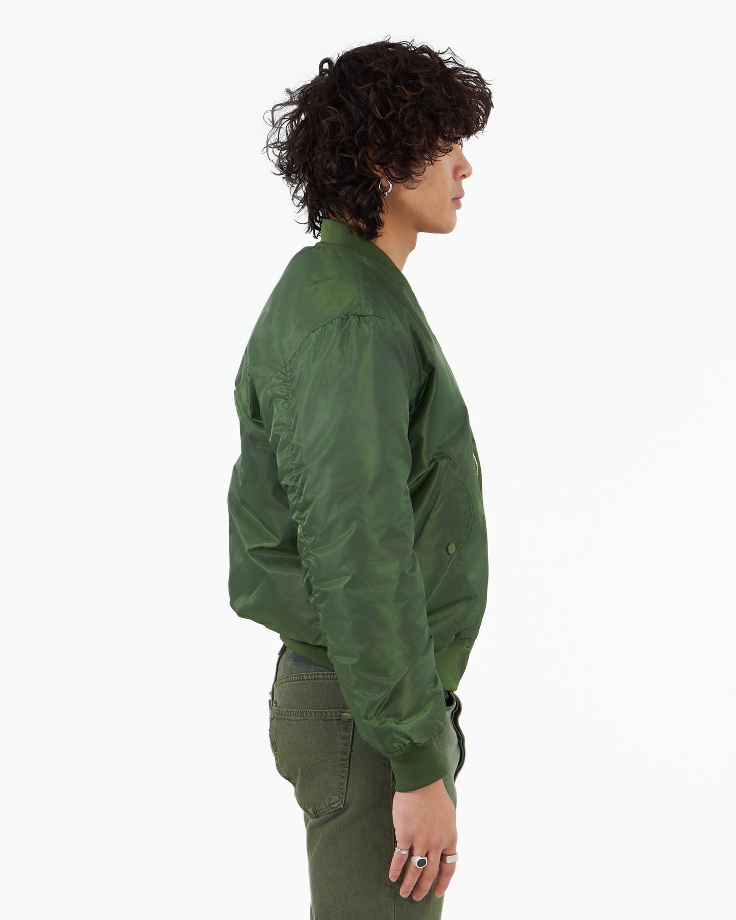 VARSITY BOMBER JACKET GREEN