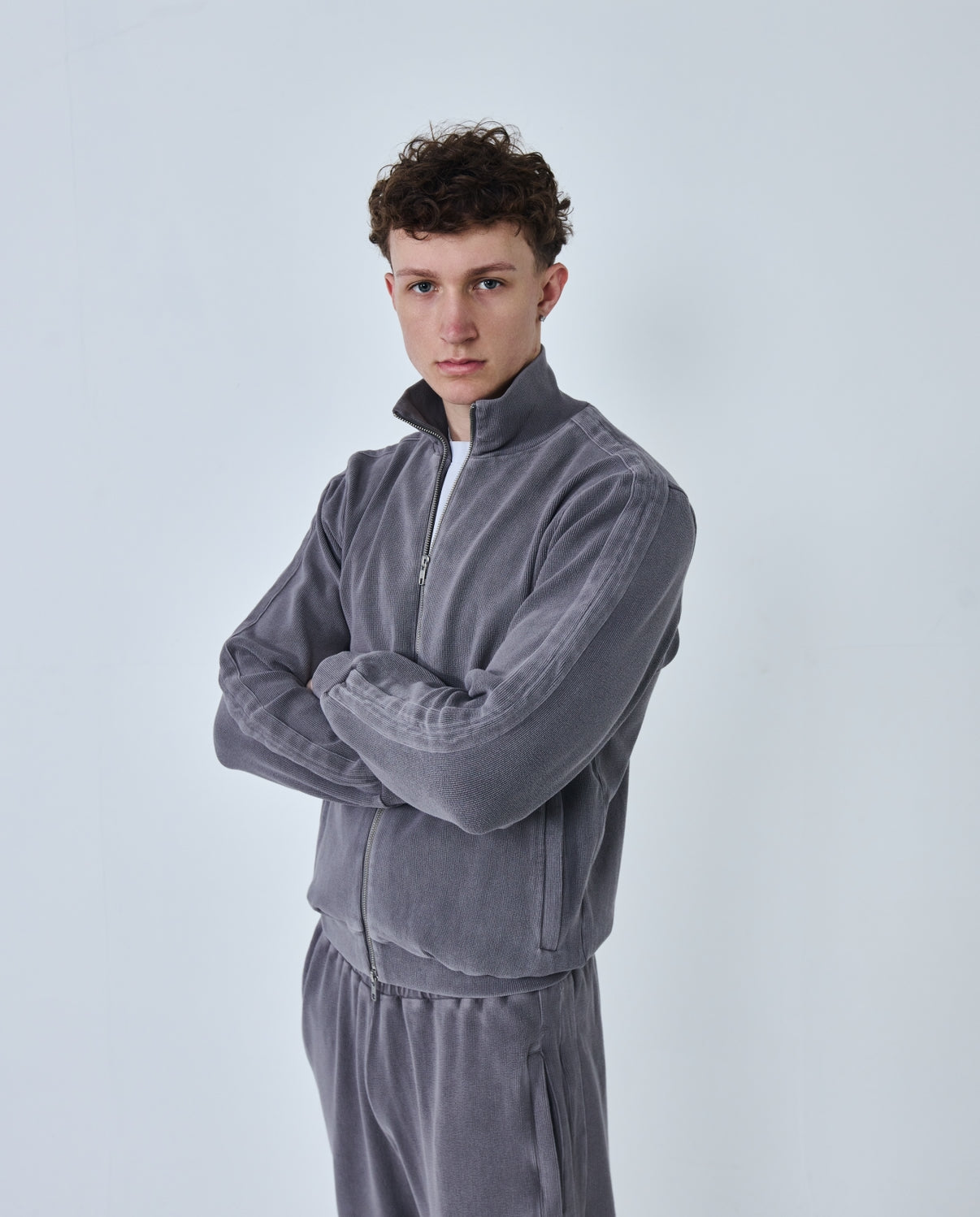 Ottoman Track Jacket - Concrete Grey