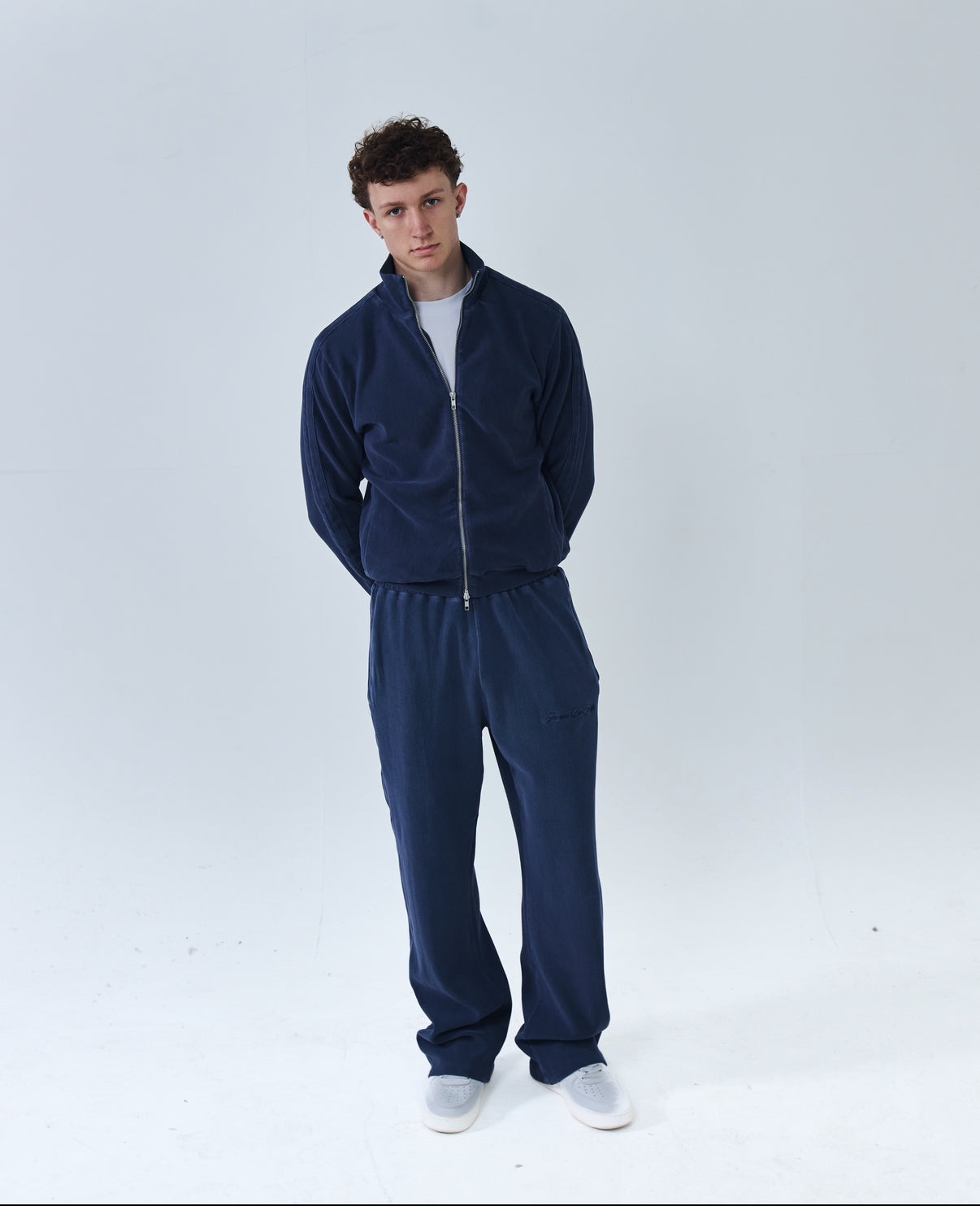 Ottoman Track Jacket - Wavy Navy