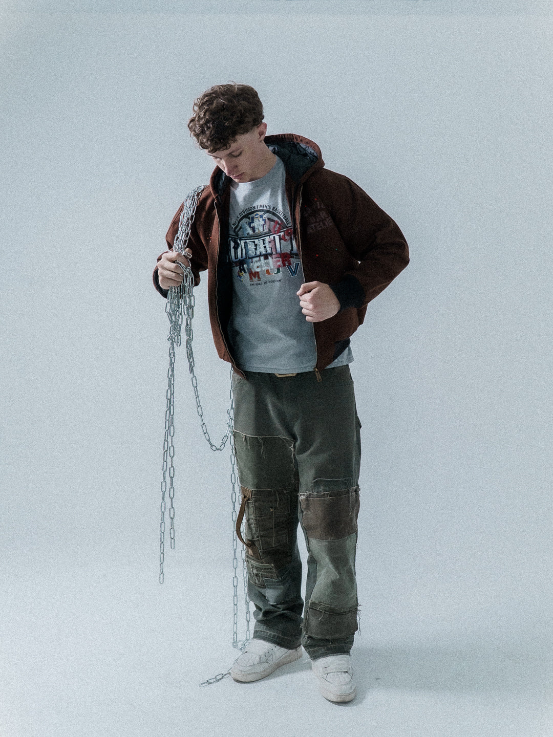 1of1 Militia Hooded Work Jacket Brown