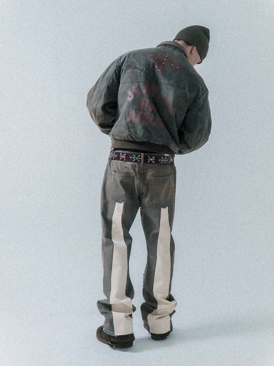 1of1 Khaki Rhinestone Work Jacket