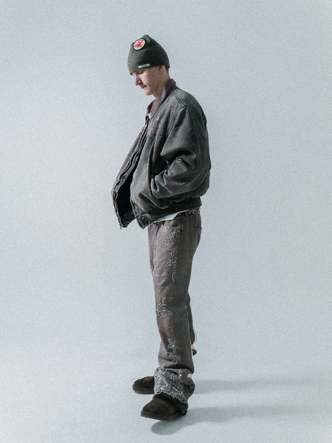 1of1 Khaki Rhinestone Work Jacket