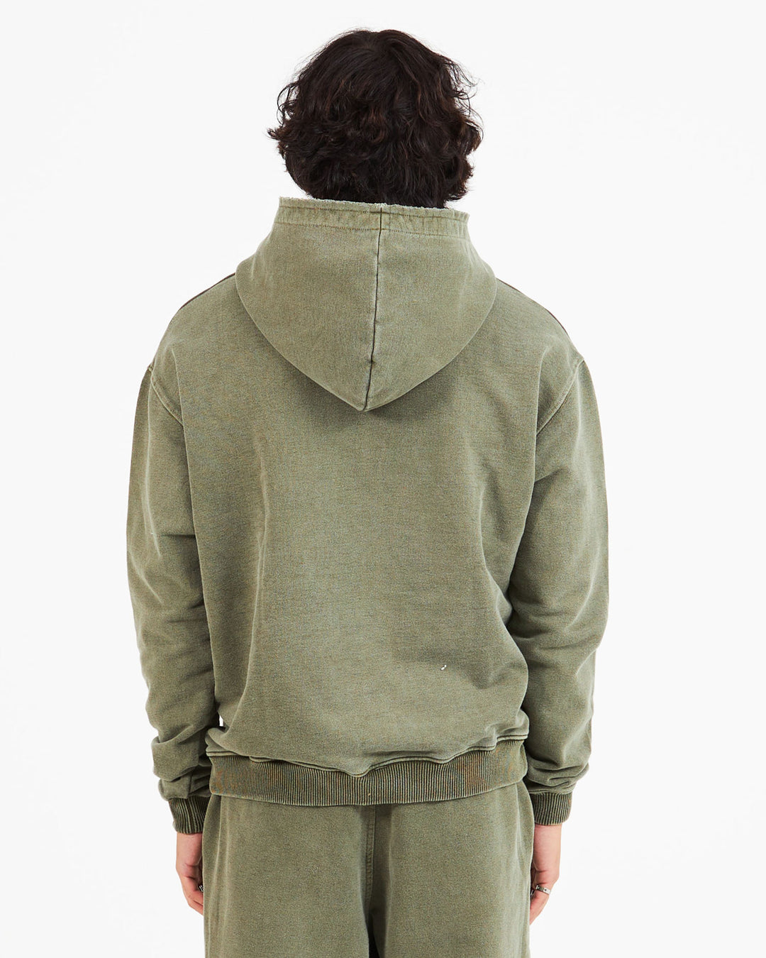 Tonal Oversized Hoodie Khaki