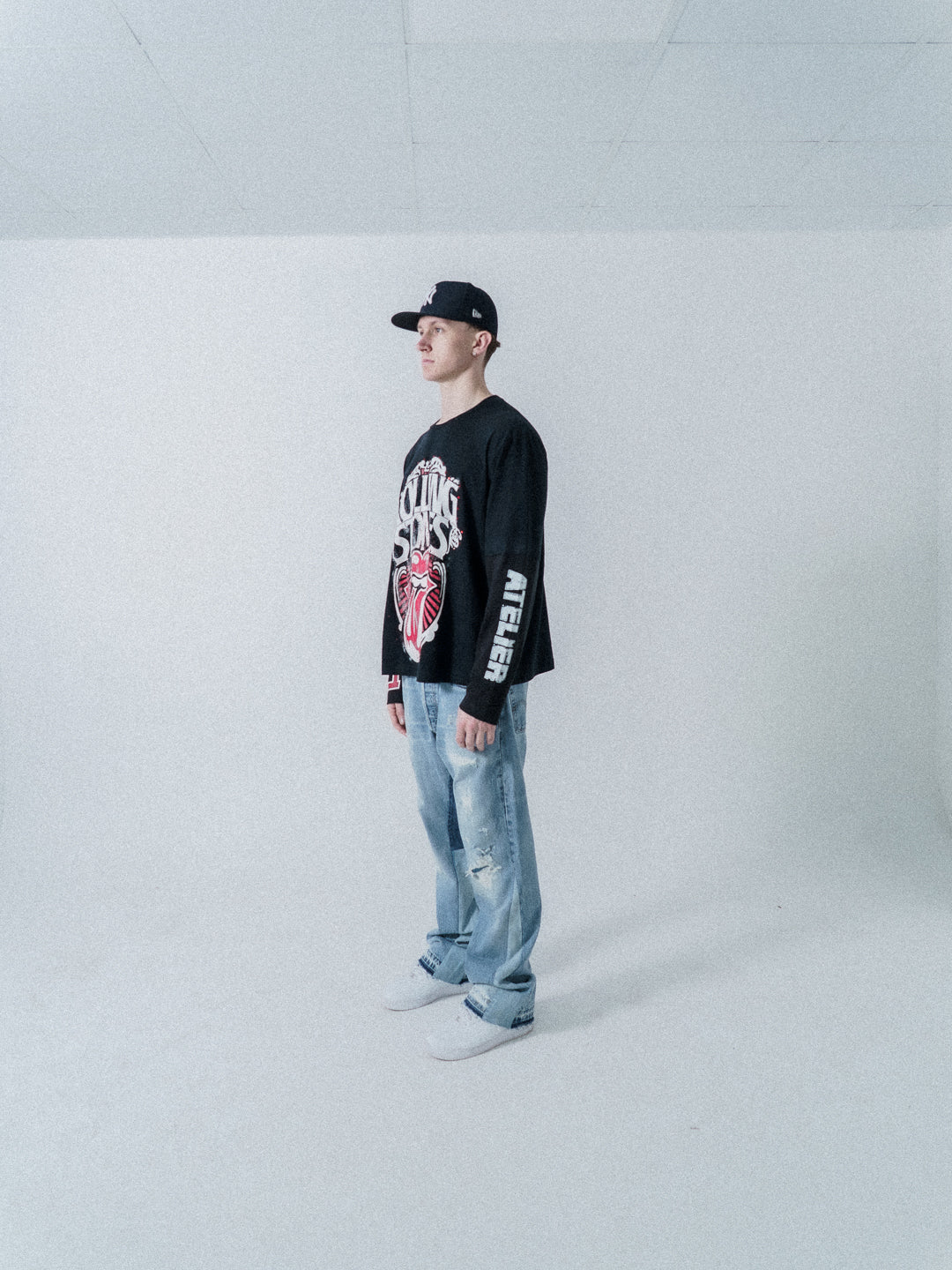 1of1 Patchwork T Shirt Black Rolling Stones