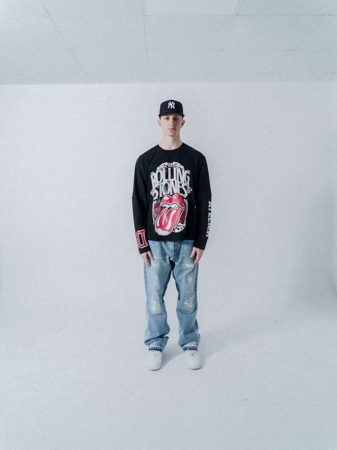 1of1 Patchwork T Shirt Black Rolling Stones