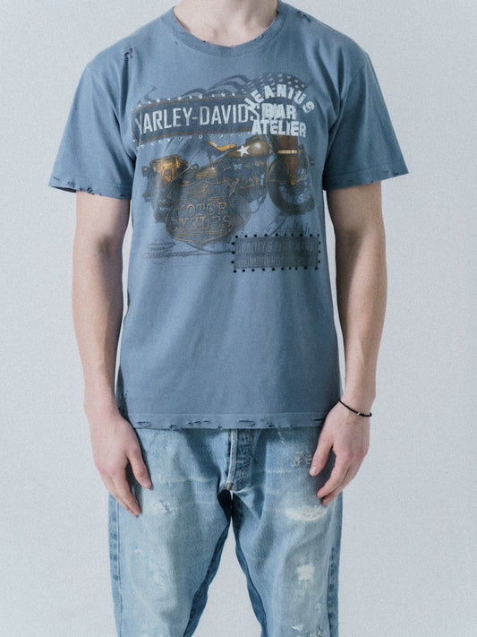 1of1 Patchwork T Shirt Blue Harley Alabama