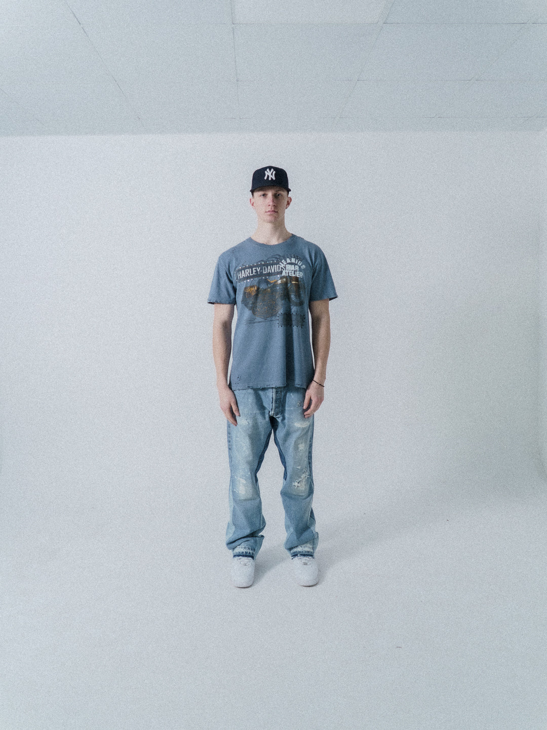 1of1 Patchwork T Shirt Blue Harley Alabama