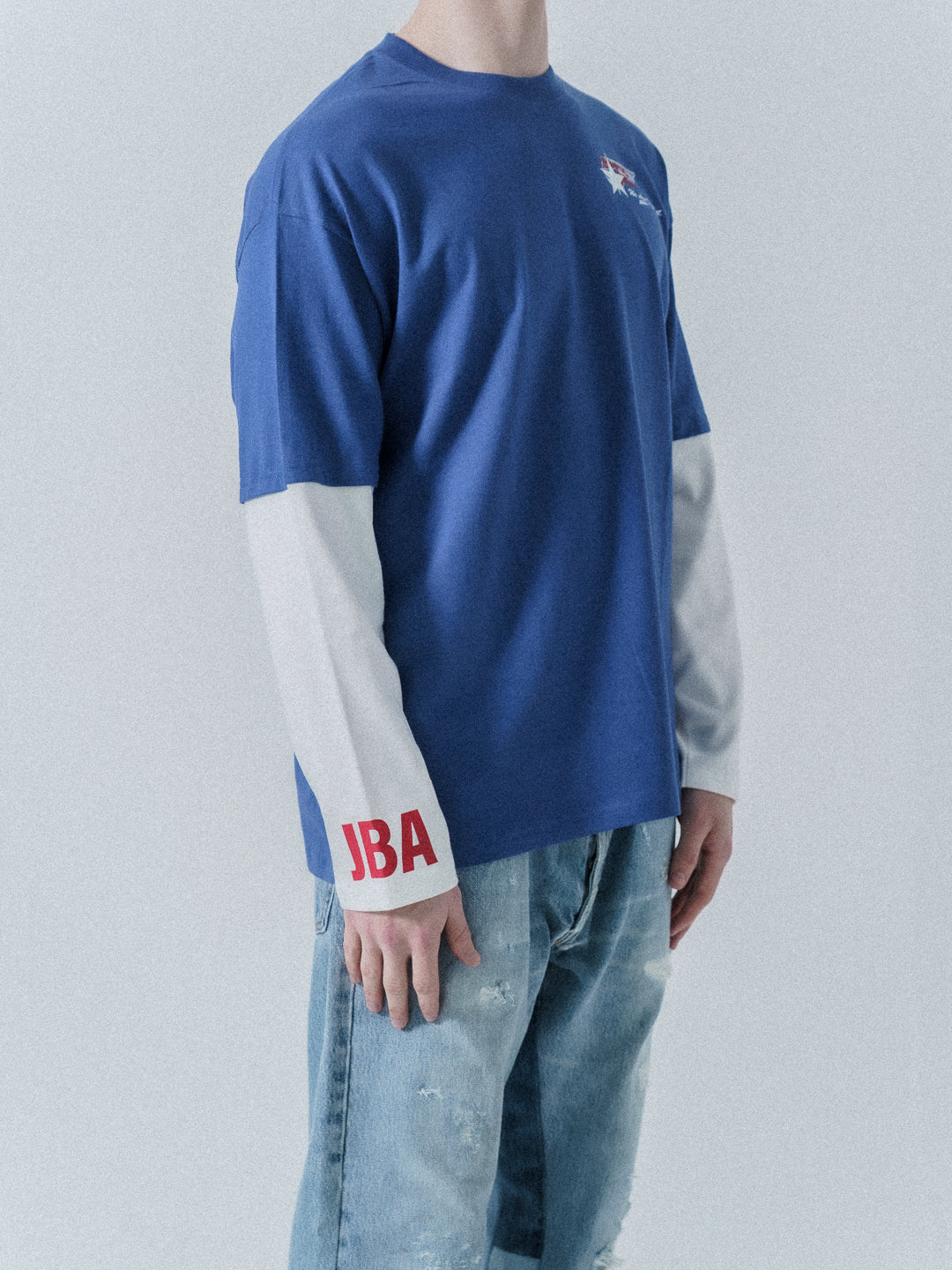 1of1 Patchwork T Shirt Blue White