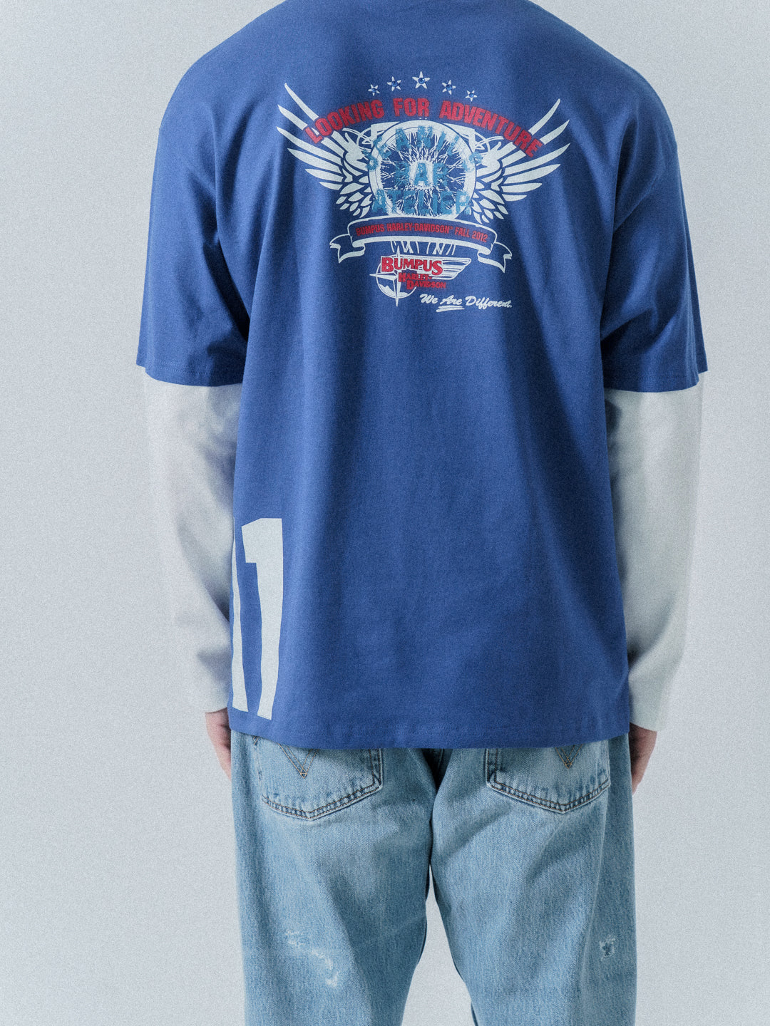 1of1 Patchwork T Shirt Blue White