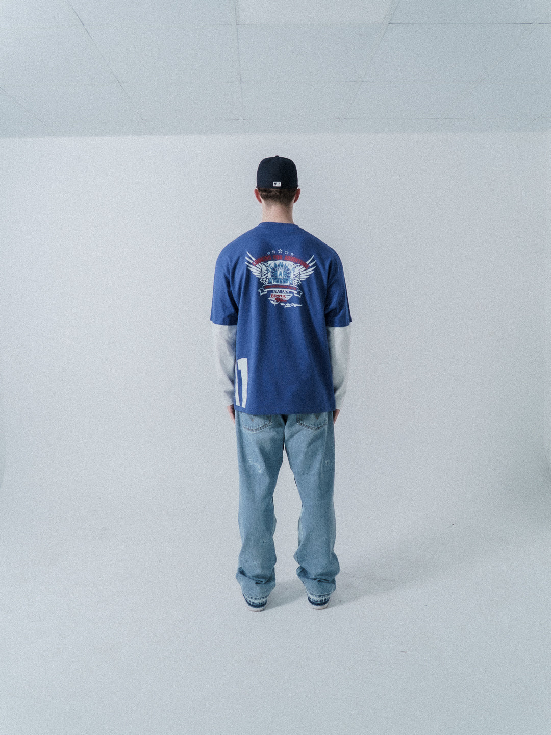 1of1 Patchwork T Shirt Blue White