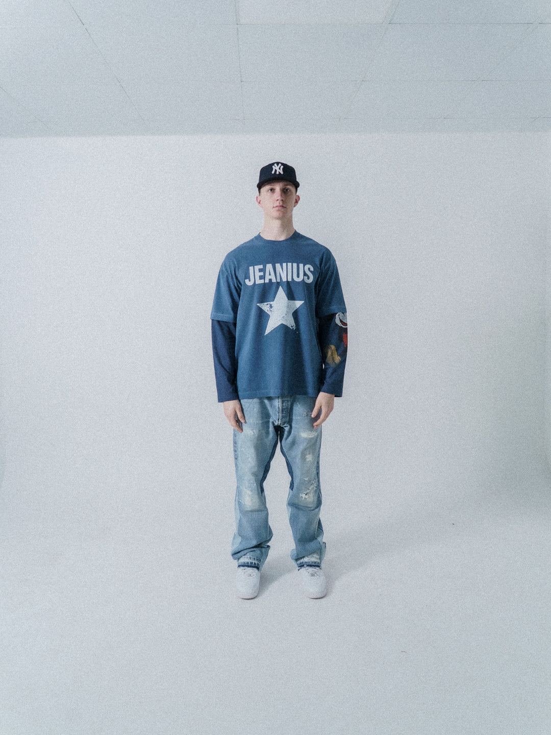 1of1 Patchwork T Shirt Blue Mickey