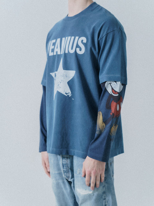 1of1 Patchwork T Shirt Blue Mickey