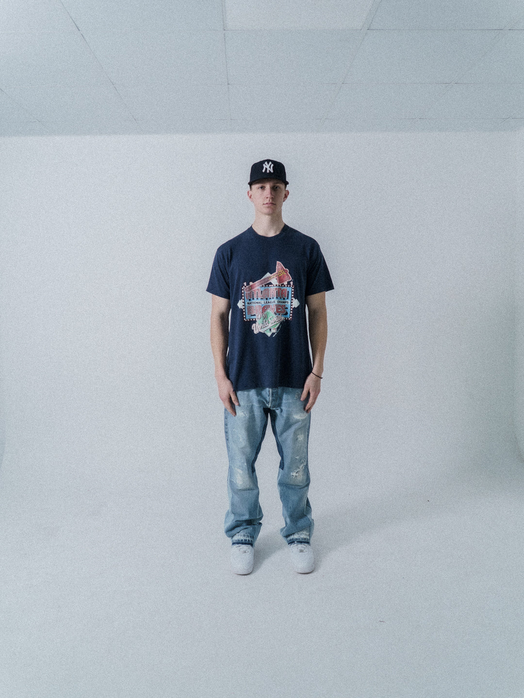 1of1 Patchwork T Shirt Blue Atlanta Braves