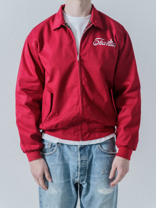 Varsity Harrington Jacket Red