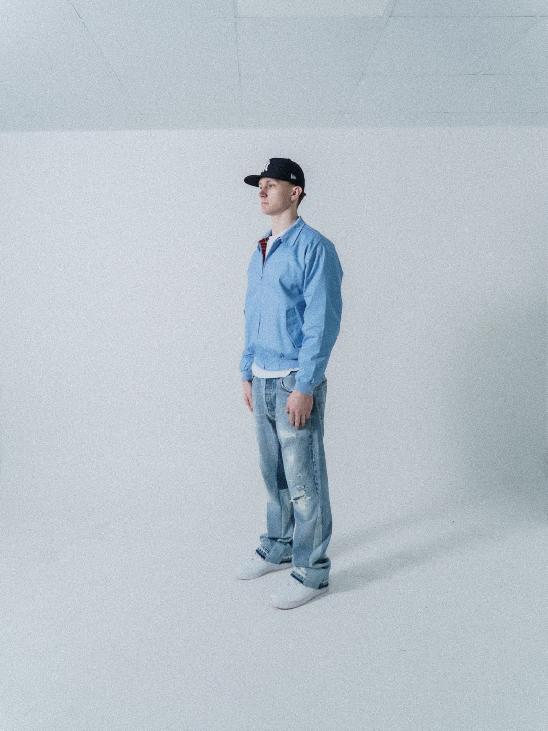 Varsity Harrington Jacket Sky Blue