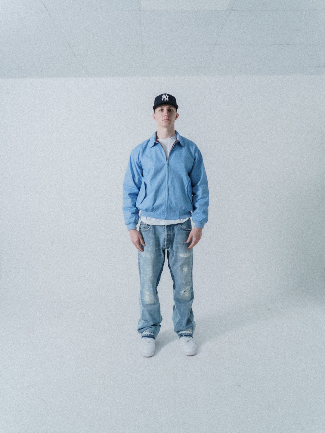 Varsity Harrington Jacket Sky Blue