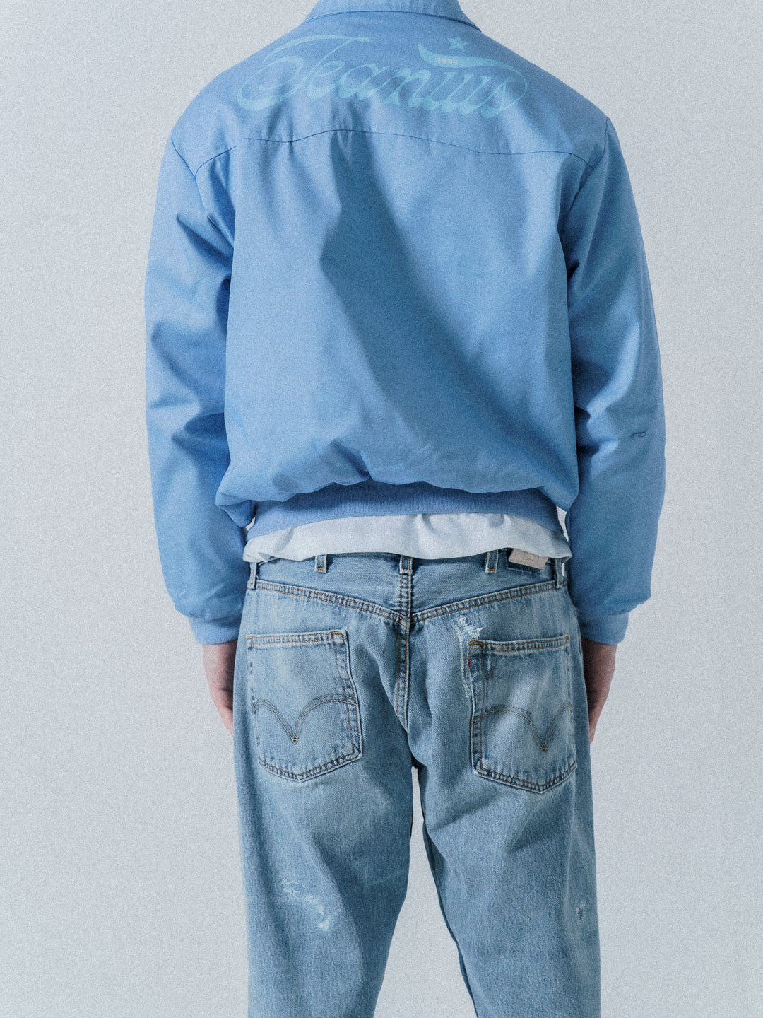 Varsity Harrington Jacket Sky Blue