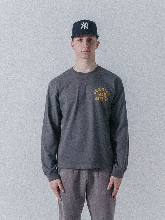 Varsity Long Sleeve Grey & Yellow