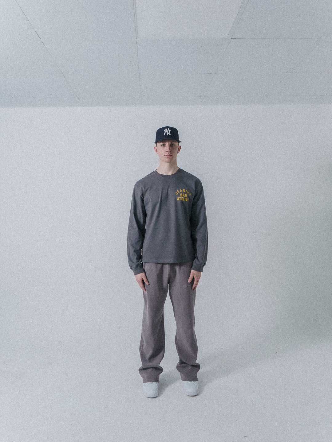 Varsity Long Sleeve Grey & Yellow