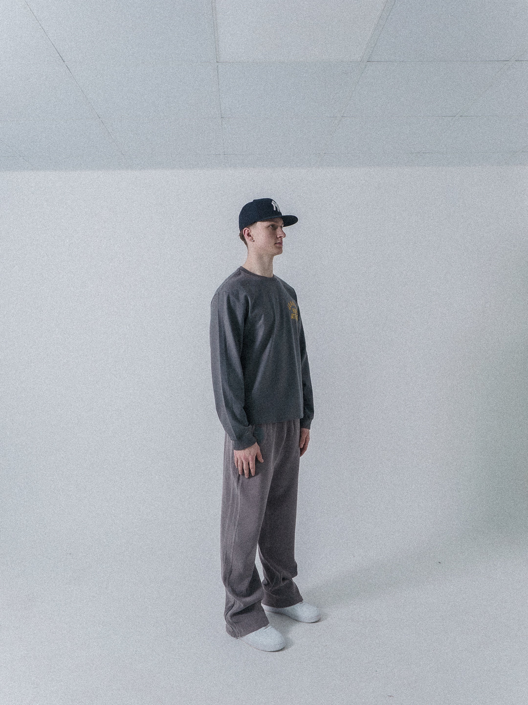 Varsity Long Sleeve Grey & Yellow