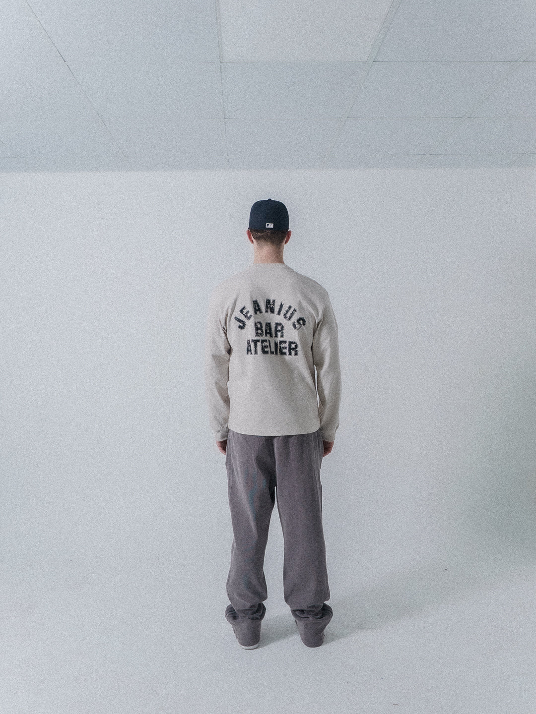 Varsity Long Sleeve Cream & Black