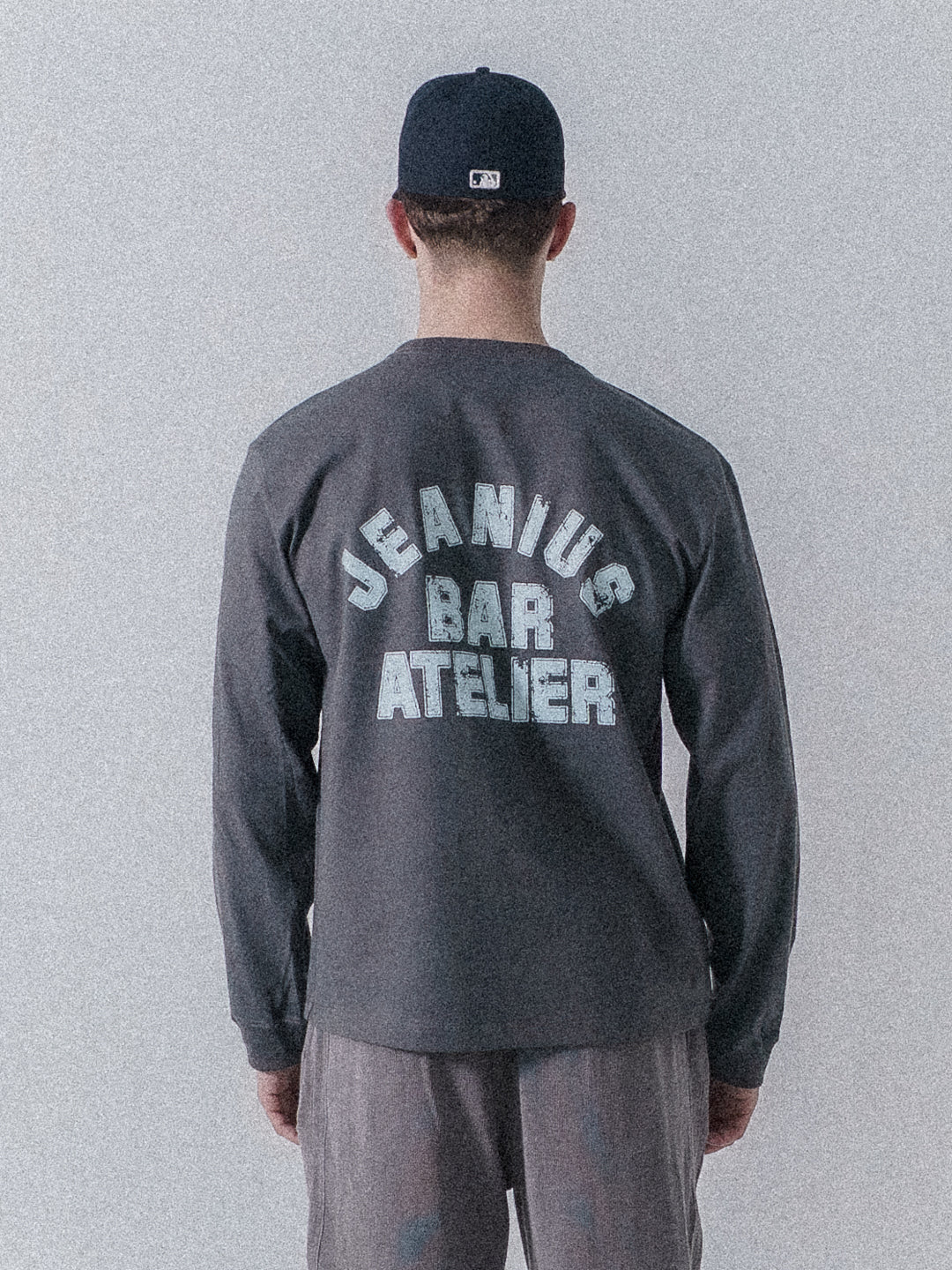 Varsity Long Sleeve Grey & White
