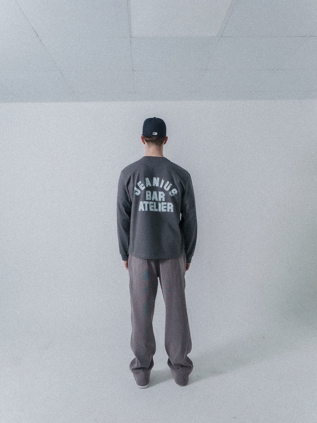 Varsity Long Sleeve Grey & White