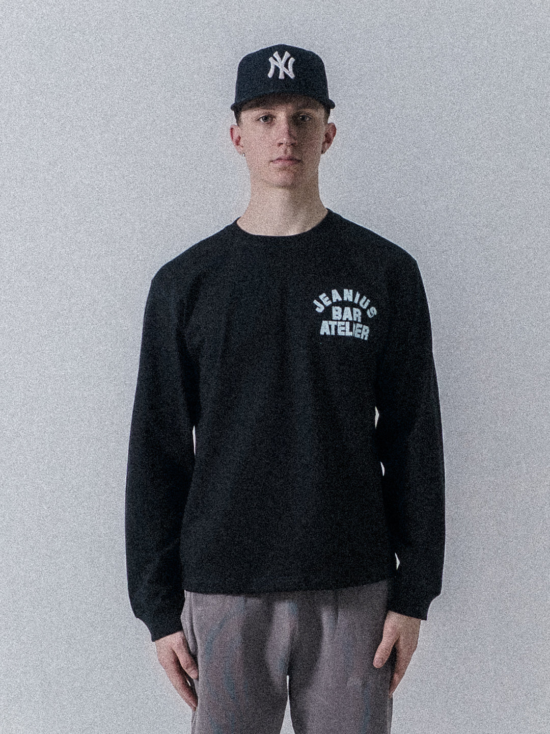 Varsity Long Sleeve Black & White