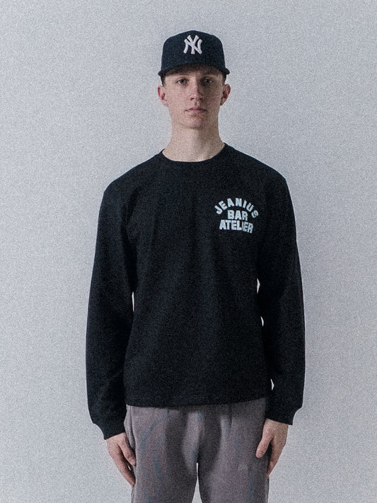 Varsity Long Sleeve Black & White