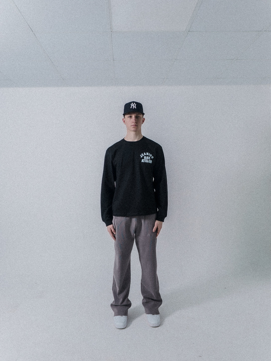 Varsity Long Sleeve Black & White