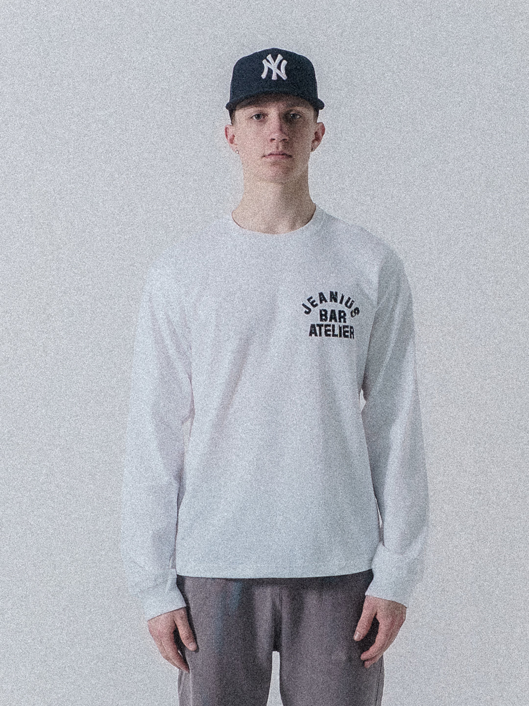 Varsity Long Sleeve White & Black