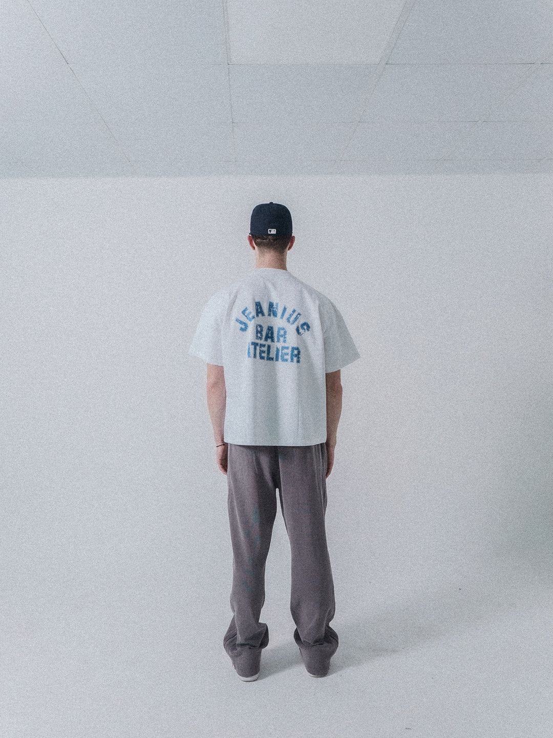 Varsity T- Shirt White & Blue