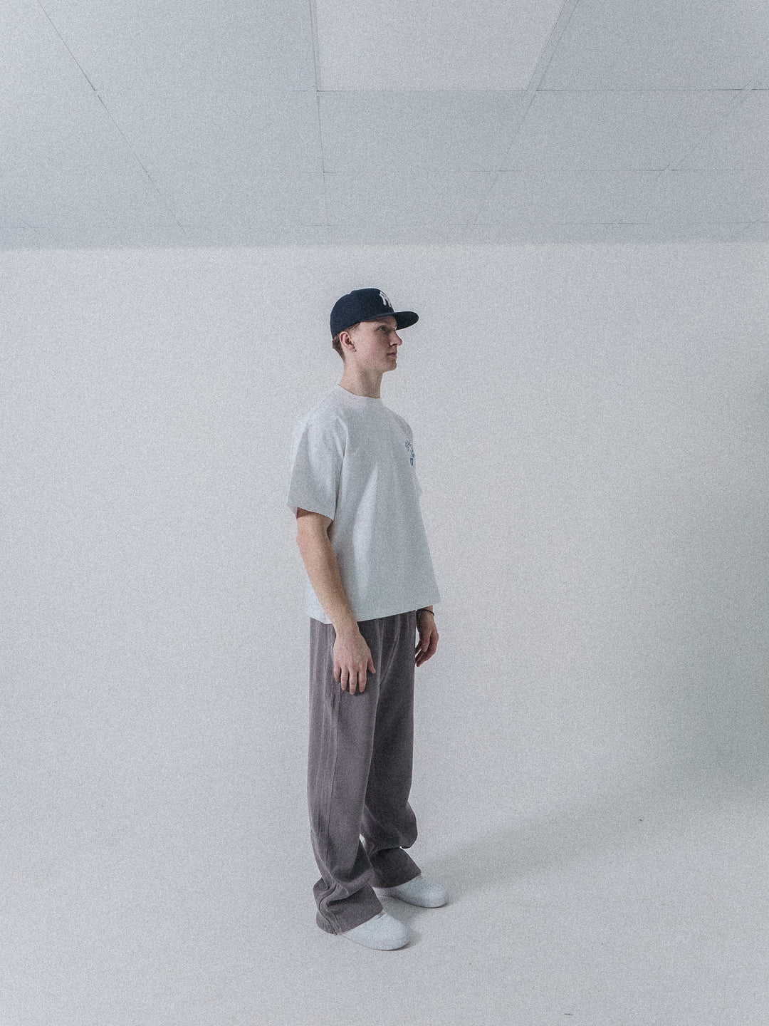 Varsity T- Shirt White & Blue