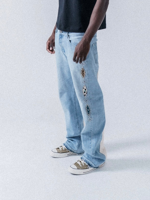 Western Stud Arch Denim California Blue