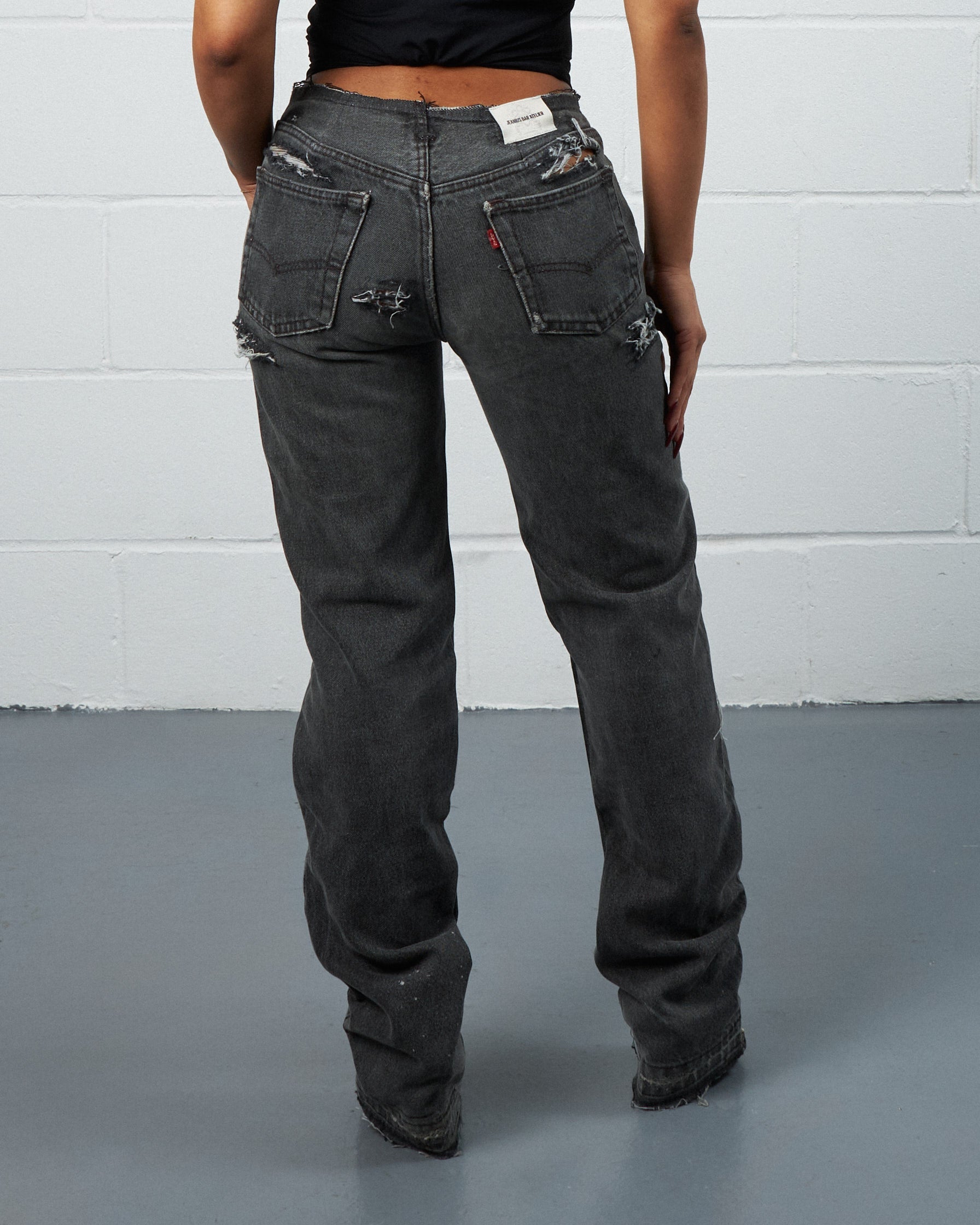 CHARCOAL NO-WAIST TRASHER DENIM-thumbmail-3