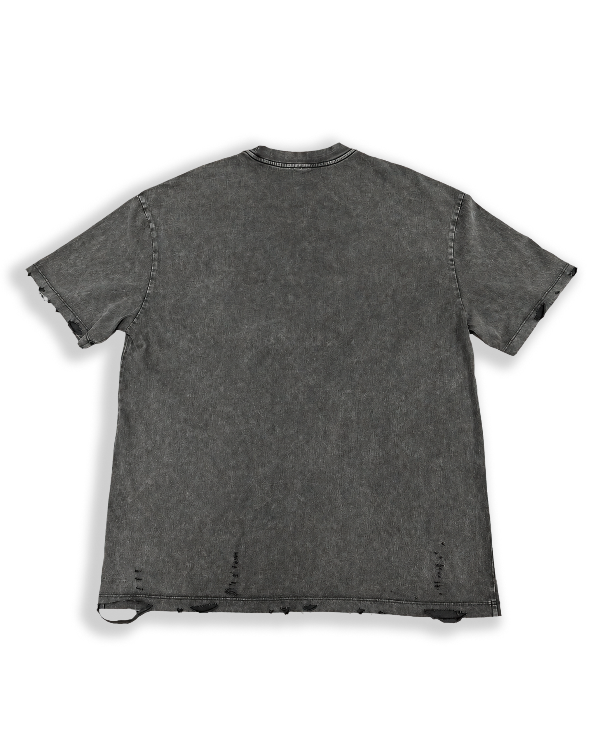 When I Don't Have Money I Feel Sick T Shirt Washed Black Distressed-thumbmail-3