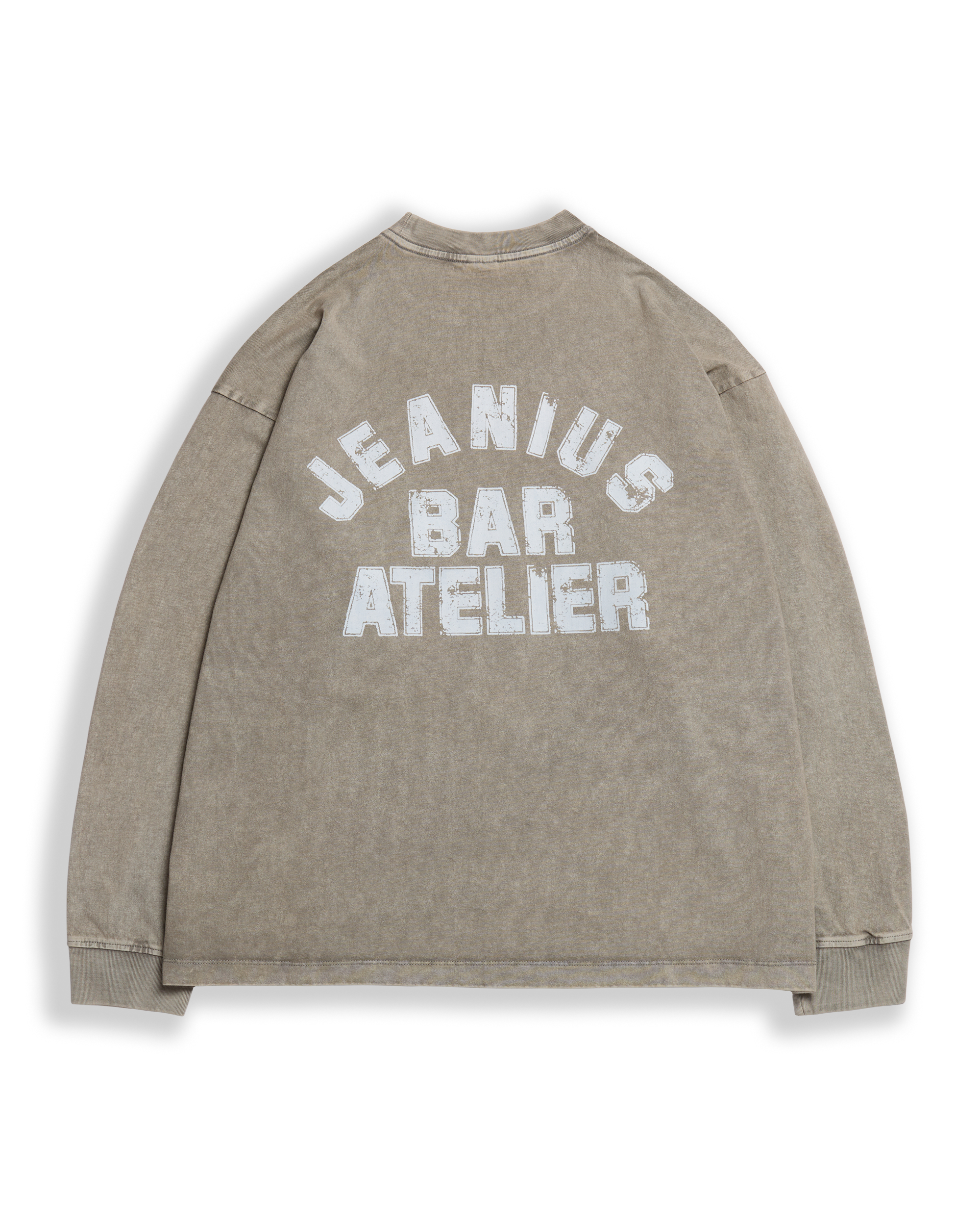 Vintage Varsity Tan & White Longsleeve-thumbmail-3