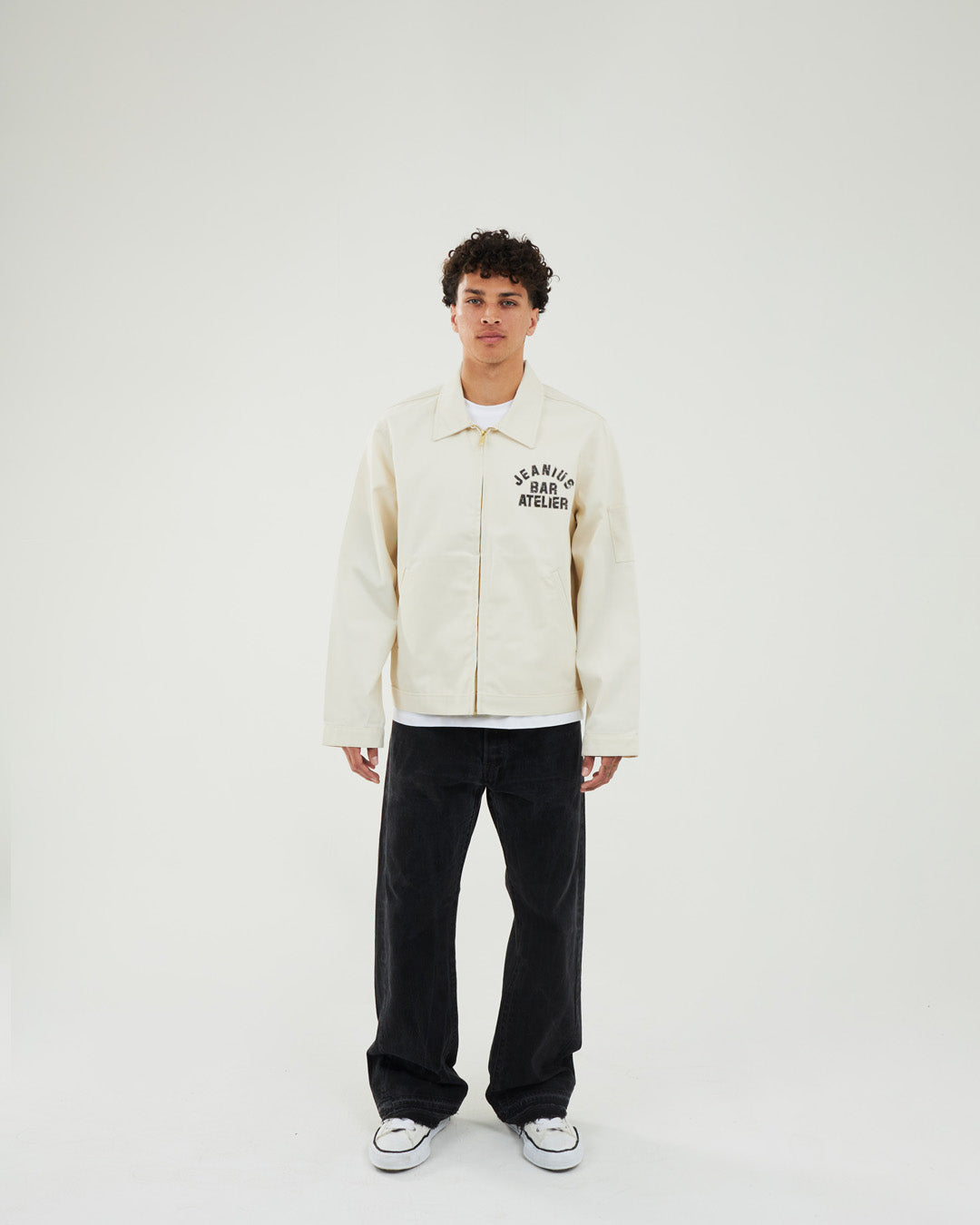 Varsity Jacket - Creme/ Black