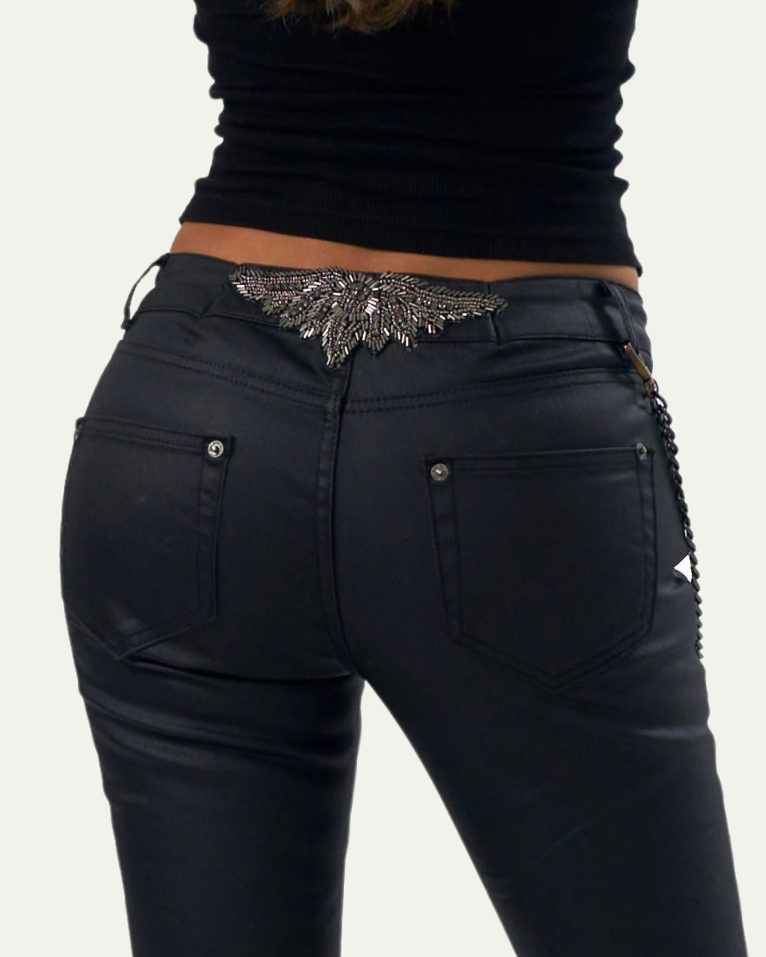 WAXED TRAMP STAMP BIKER PANT-thumbmail-1