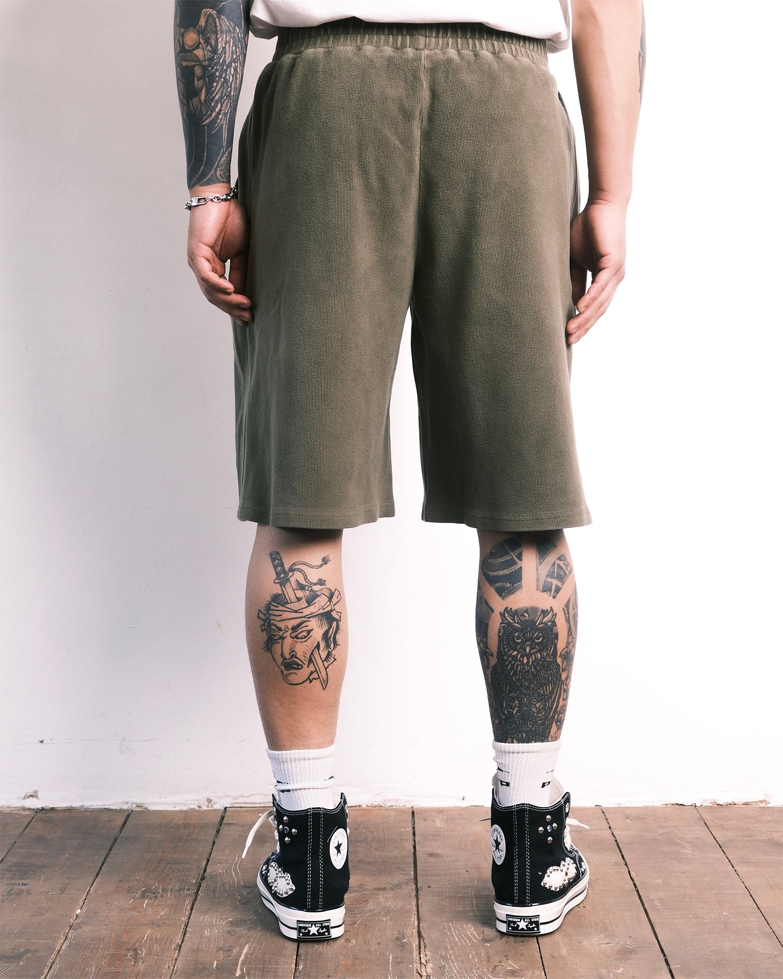 Ottoman Track Shorts Vintage Khaki-thumbmail-4