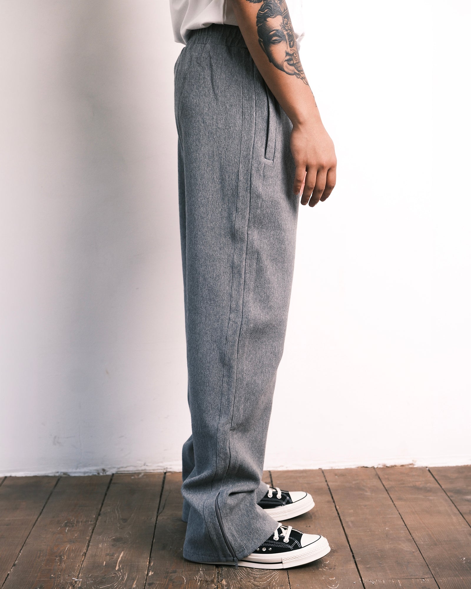 Ottoman Track Trouser Melange Grey-thumbmail-5
