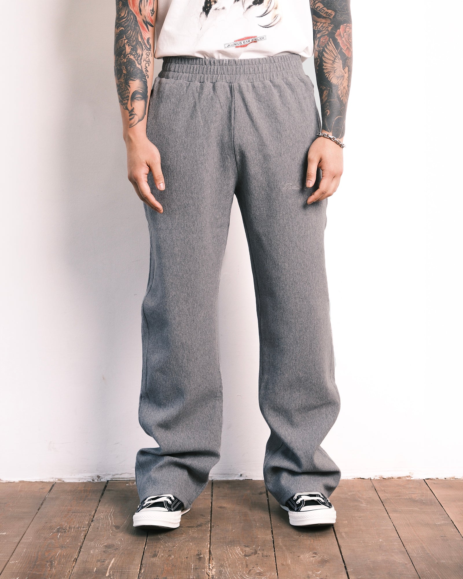 Ottoman Track Trouser Melange Grey-thumbmail-2