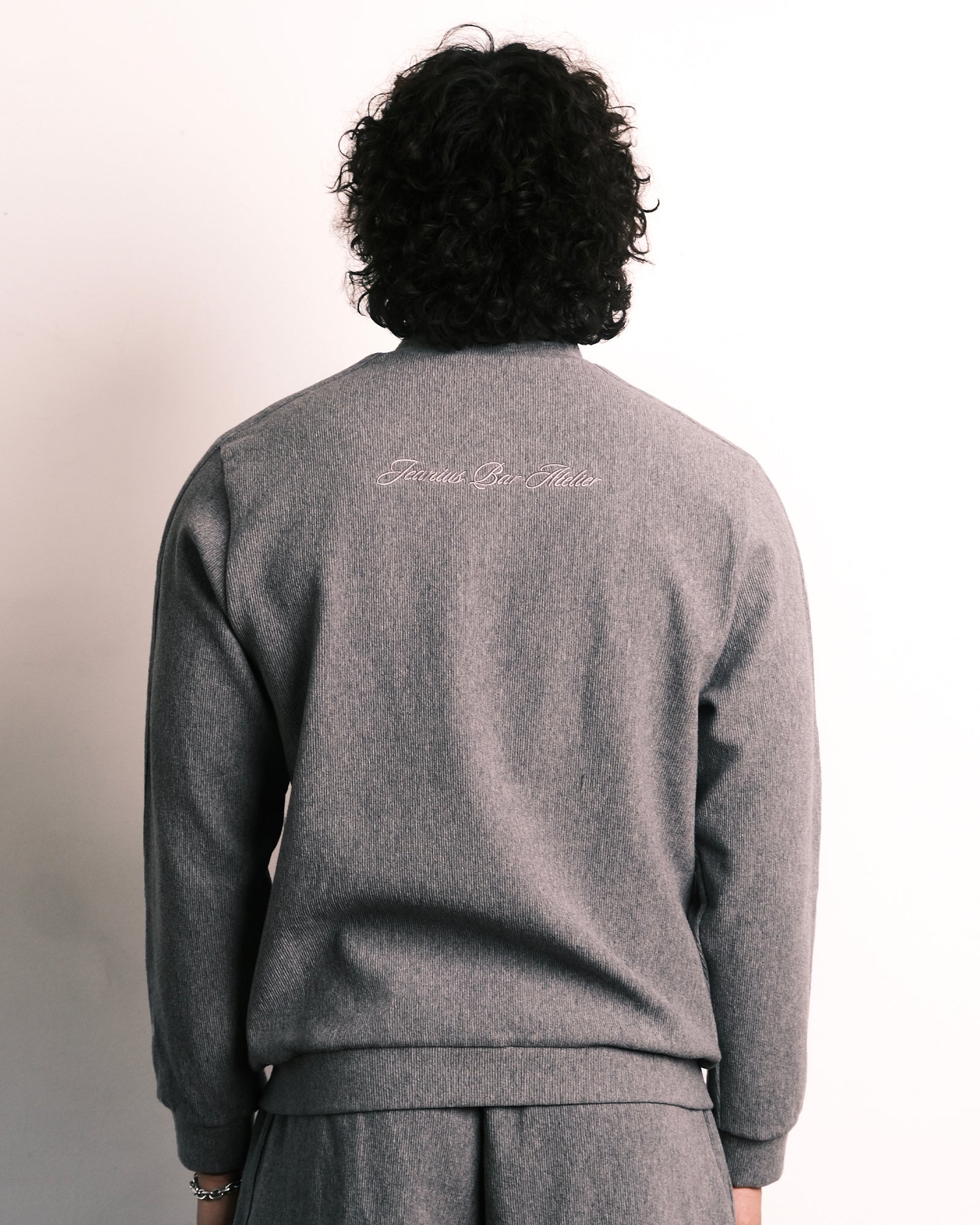 Ottoman Track Jacket Melange Grey-thumbmail-4