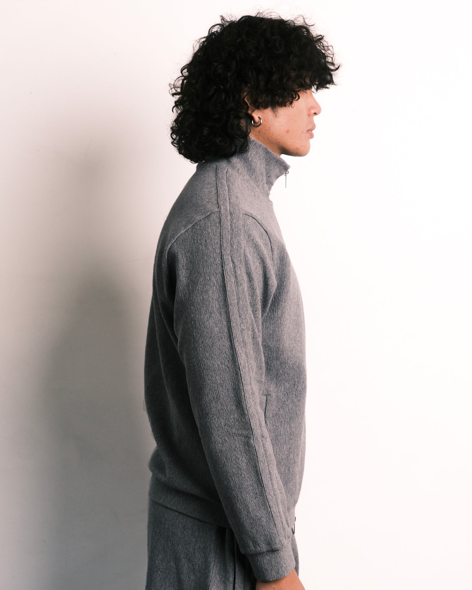 Ottoman Track Jacket Melange Grey-thumbmail-5