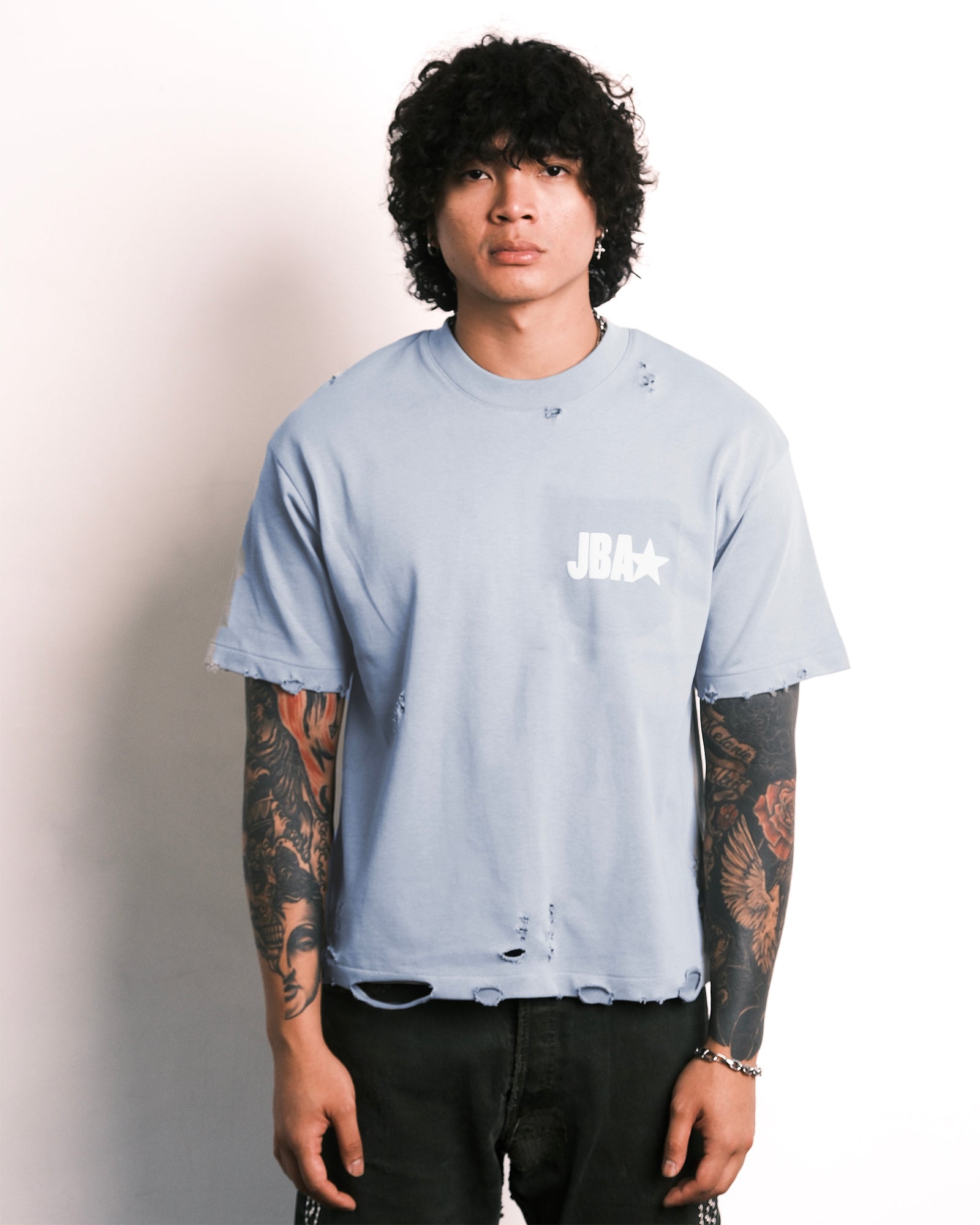Vintage Faded Pocket T Shirt Grey-thumbmail-2