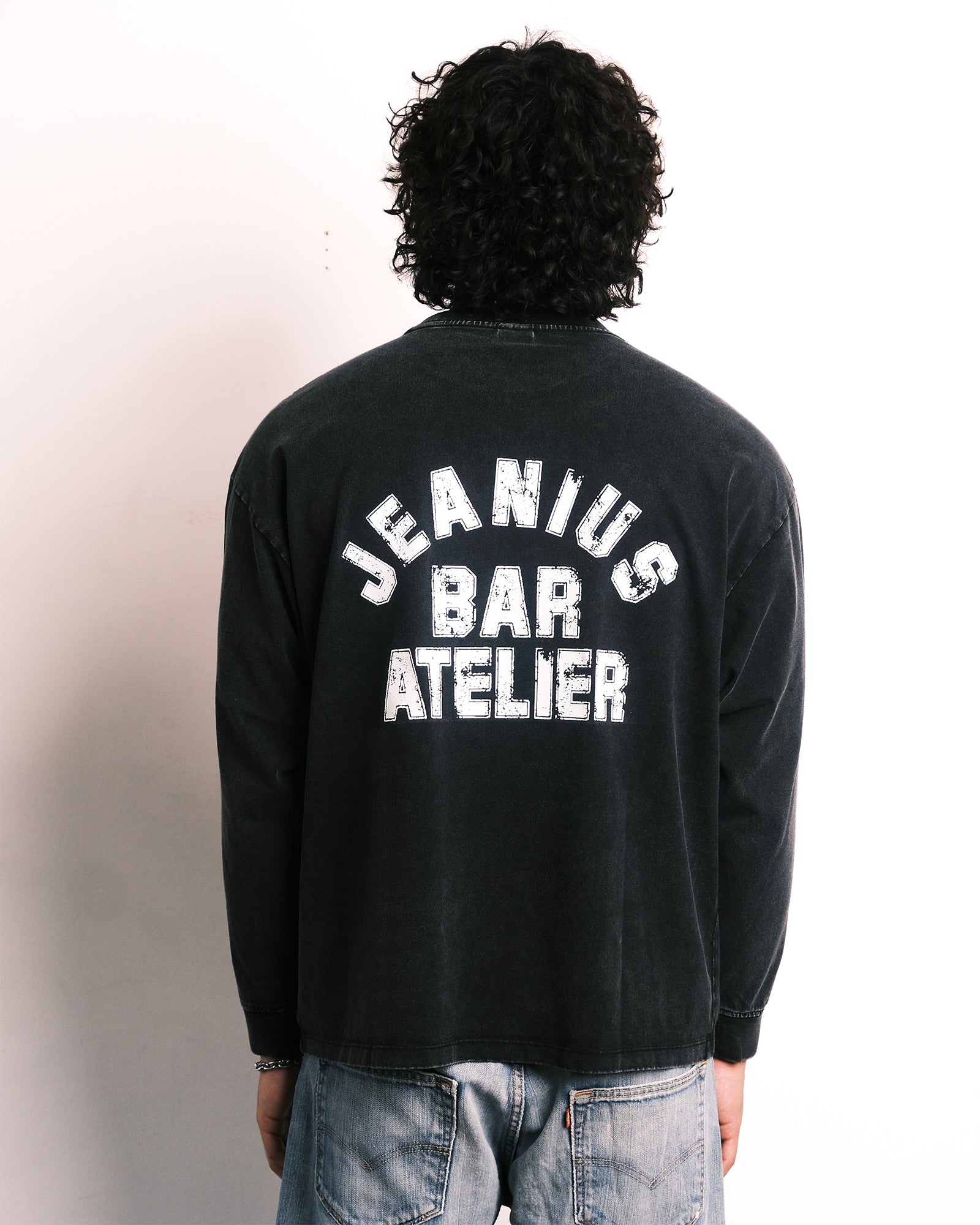 Vintage Varsity Black & White Longsleeve-thumbmail-3