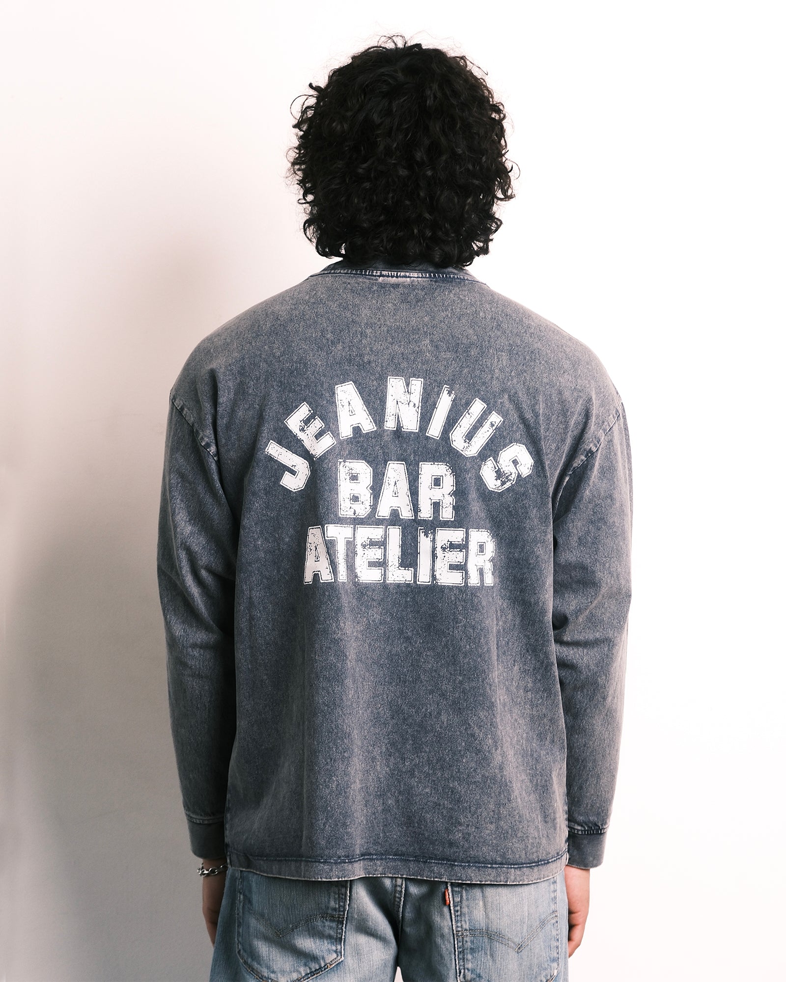 Vintage Varsity Grey & White Longsleeve-thumbmail-3
