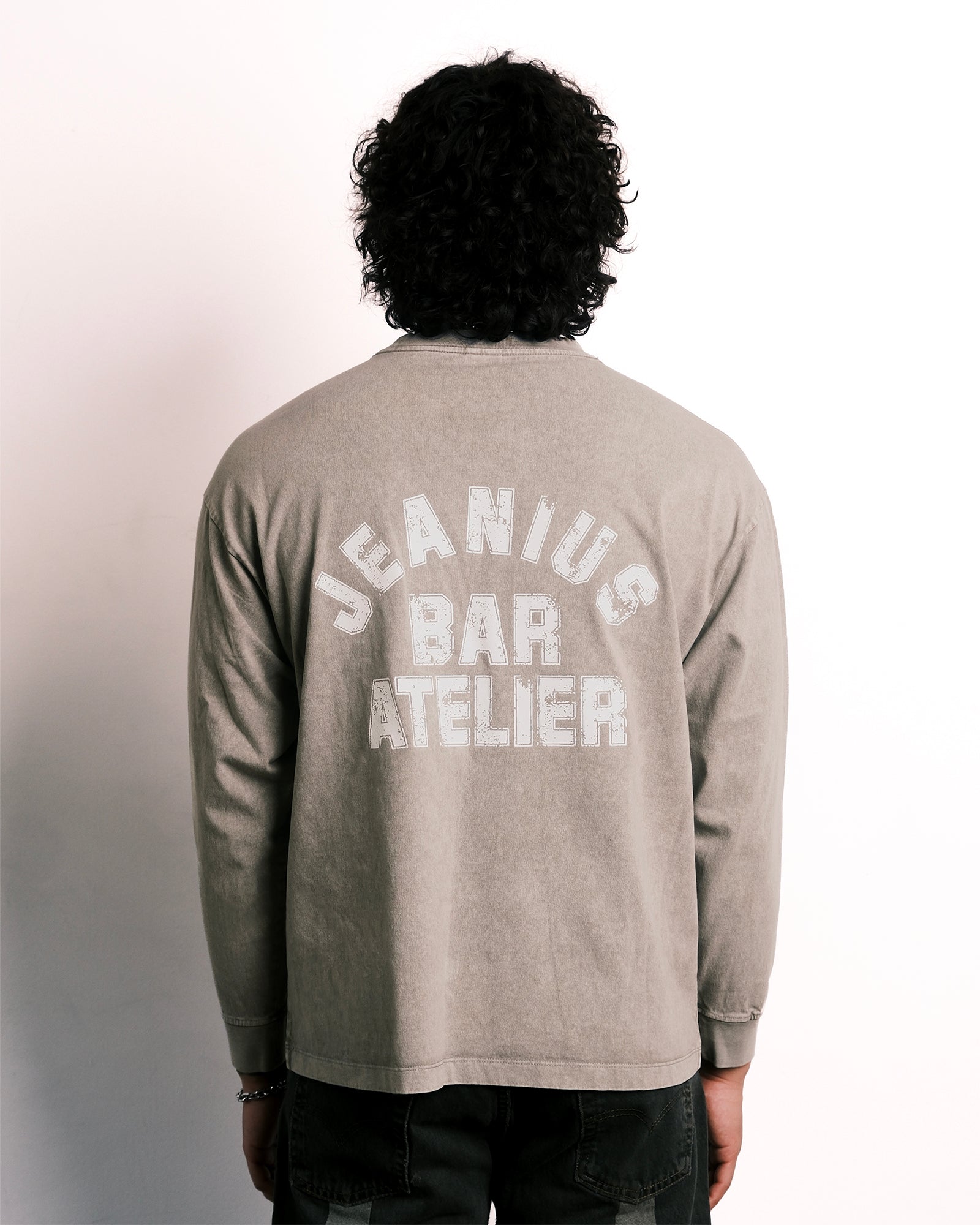 Vintage Varsity Tan & White Longsleeve-thumbmail-4
